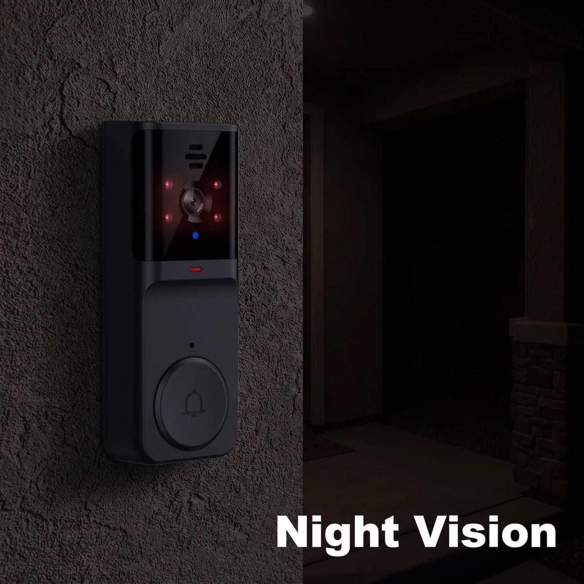 No Router Needed 2.4G Private Protocol Video Door Phone 4.3 Inch Indoor Monitor Long Standby Battery Infrared Night Vision Visitor Capture Door Bell